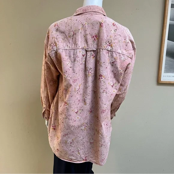 Vintage Corduroy Floral Blouse - Picture 2 of 6